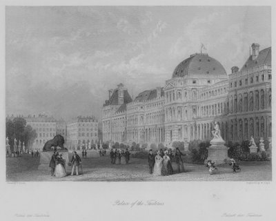 Palazzo delle Tuileries (incisione) da Thomas (after) Allom
