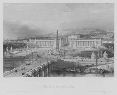 Place de la Concorde, Parigi (incisione) da Thomas (after) Allom