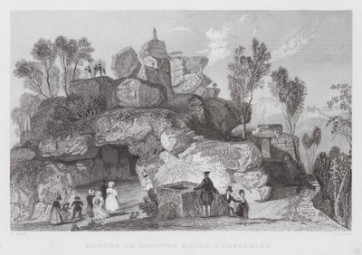 Rooter o Roo-tor Rocks, Derbyshire (incisione) da Thomas (after) Allom