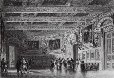 Salone di Luigi XIII, Fontainebleau da Thomas (after) Allom