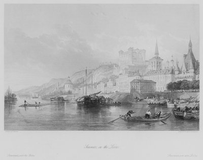 Saumur, sulla Loira (incisione) da Thomas (after) Allom
