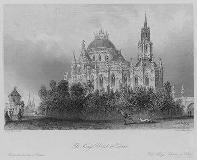 La Cappella Reale a Dreux (incisione) da Thomas (after) Allom