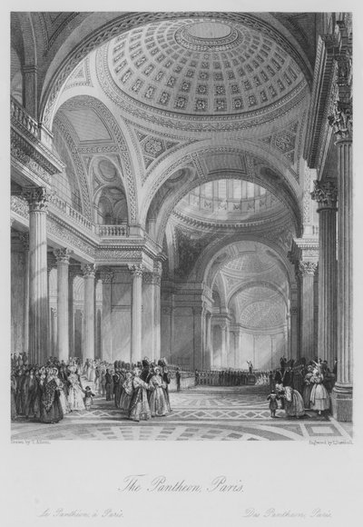 Il Pantheon, Parigi da Thomas (after) Allom