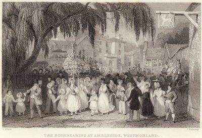 La processione di Ambleside, Westmorland (incisione) da Thomas (after) Allom
