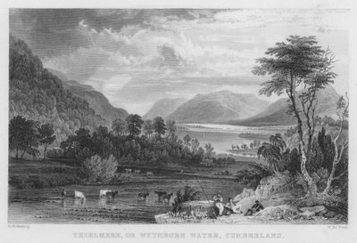 Thirlmere, o Wythburn Water, Cumberland (incisione) da Thomas (after) Allom