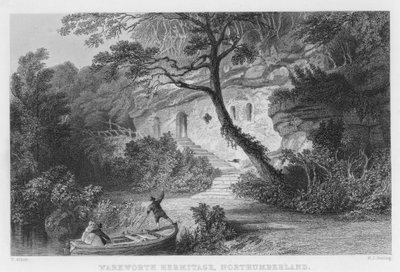 Eremo di Warkworth, Northumberland da Thomas (after) Allom