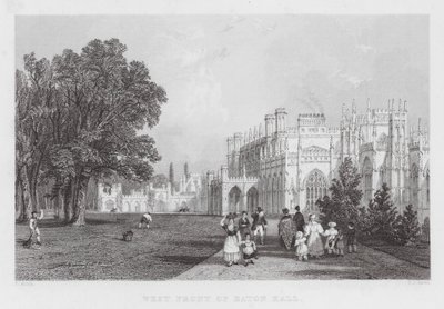Facciata ovest di Eaton Hall da Thomas (after) Allom