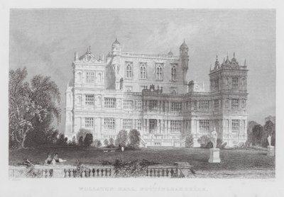 Wollaton Hall, Nottinghamshire (incisione) da Thomas (after) Allom
