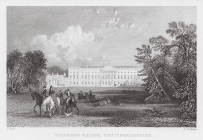 Worksop Manor, Nottinghamshire (incisione) da Thomas (after) Allom
