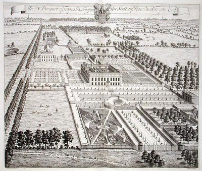 Il prospetto sud-est di Frogpool, la residenza di Rowland Fdyon, da 