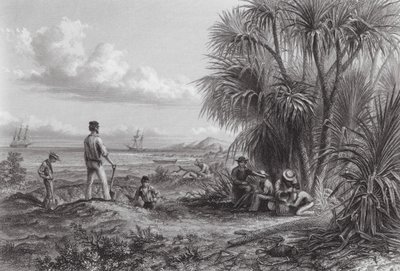 Australia: Campo di un Esploratore da Thomas (after) Baines