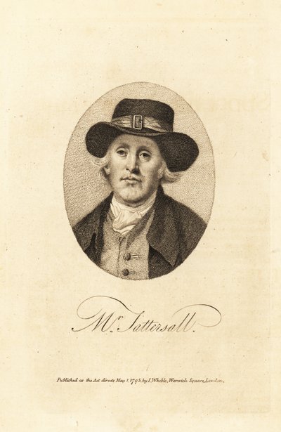 Ritratto di Richard Tattersall (1724-1795), fondatore degli auctioneers di cavalli da corsa Tattersalls a Hyde Park Corner, Londra da Thomas (after) Beach