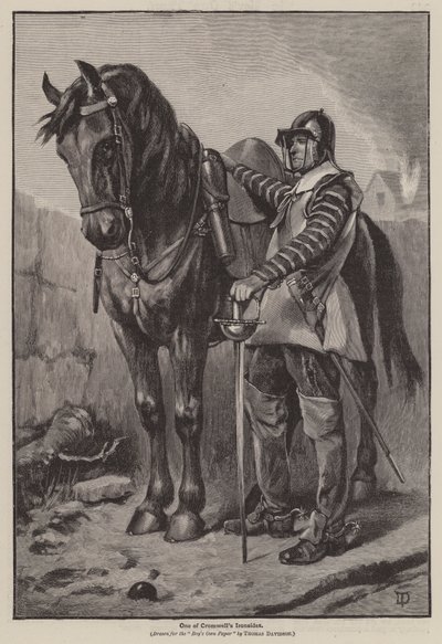 Uno degli Ironsides di Cromwell da Thomas (after) Davidson