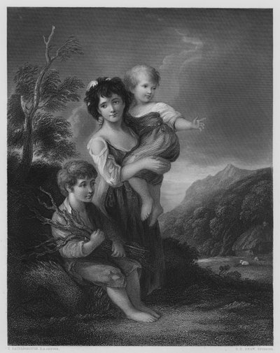 Bambini del cottage, dal quadro nella Galleria Vernon da Thomas (after) Gainsborough