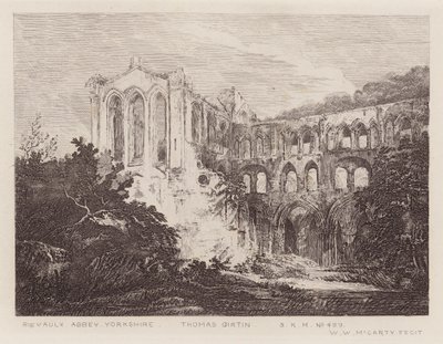 Abbazia di Rievaulx da Thomas (after) Girtin