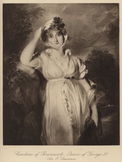 Carolina di Brunswick, regina del re Giorgio IV da Thomas (after) Lawrence
