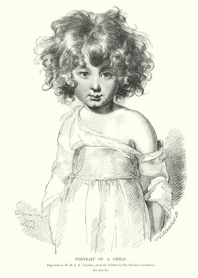 Ritratto di un bambino da Thomas (after) Lawrence