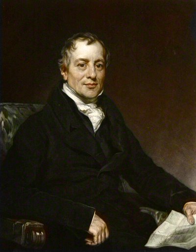 Ritratto di David Ricardo - incisione dopo Thomas Phillips - David Ricardo (1772 - 1823), economista britannico da Thomas (after) Phillips