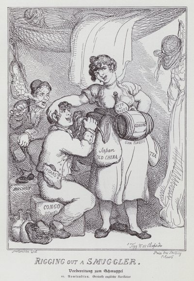 Equipaggiamento di un contrabbandiere da Thomas (after) Rowlandson