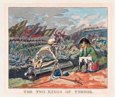 I due re del terrore. Napoleone e la morte. da Thomas (after) Rowlandson