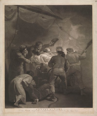 Marinai in lotta da Thomas (after) Stothard