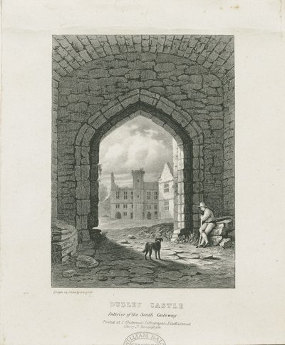 Castello di Dudley - La Torre: incisione, nd [?19th cent] da Thomas (after) Underwood