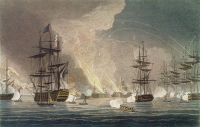 Il bombardamento di Algeri da parte della Royal Navy da Thomas (after) Whitcombe