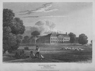 Blandford House, Oxfordshire, residenza dei duchi di Beaufort da Thomas A. Woolnoth