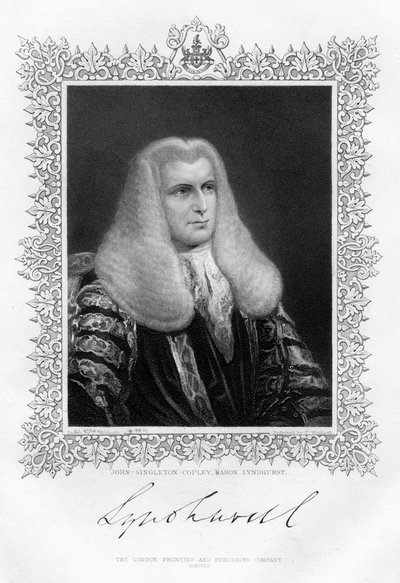 John Singleton Copley, Lord Cancelliere britannico e politico, XIX secolo da Thomas A. Woolnoth