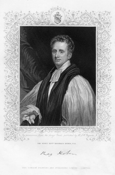 Reginald Heber 1783-1826, Vescovo di Calcutta, XIX secolo da Thomas A. Woolnoth