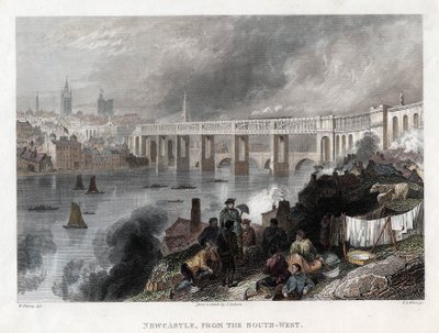 Ponte ad alto livello sul Tyne a Newcastle da Thomas Abiel Prior