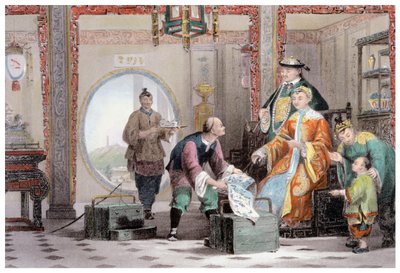 Appartamento in una casa di un mandarino, vicino a Nanchino, Cina, 1843 da Thomas Allom