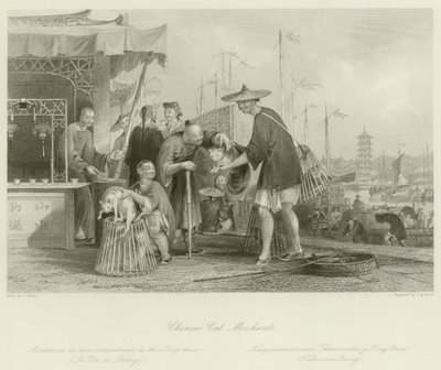 Mercanti di gatti cinesi da Thomas Allom