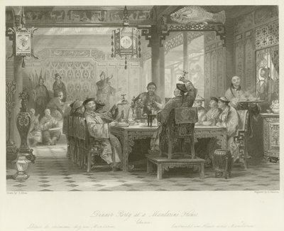 Cena a casa di un mandarino da Thomas Allom