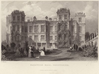 Hardwick Hall nel Derbyshire da Thomas Allom