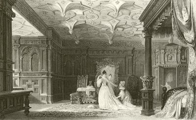 Interno di Sizergh Hall, Westmorland da Thomas Allom
