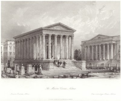 Maison Carrée a Nîmes da Thomas Allom