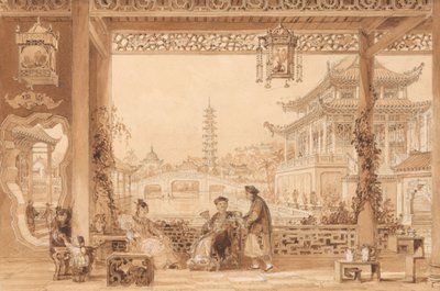 La Terrazza della Casa di un Mandarino a Pechino da Thomas Allom