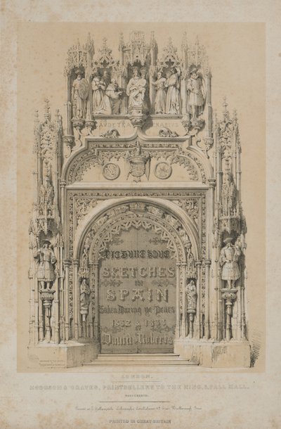 Schizzi Pittoreschi in Spagna: Pagina del Titolo da Thomas Allom