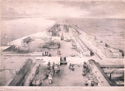 Thames Haven Dock, Londra da Thomas Allom