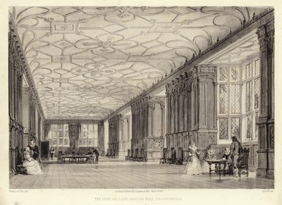 La Galleria Lunga, Haddon Hall, Derbyshire da Thomas Allom