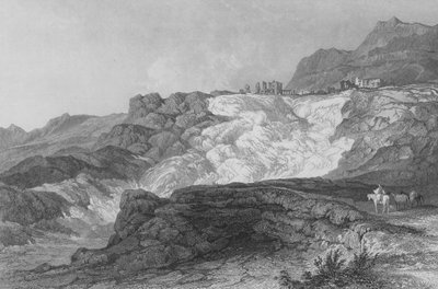 Le Rovine di Hierapolis, ora chiamata Pambouk Kaleh, sulla strada da Laodicea da Thomas Allom