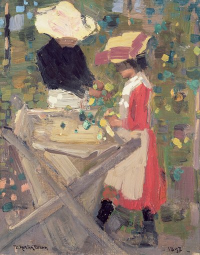 Raccolta del luppolo, 1893 da Thomas Austen Brown
