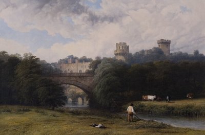 Castello di Warwick dal Fiume da Thomas Baker