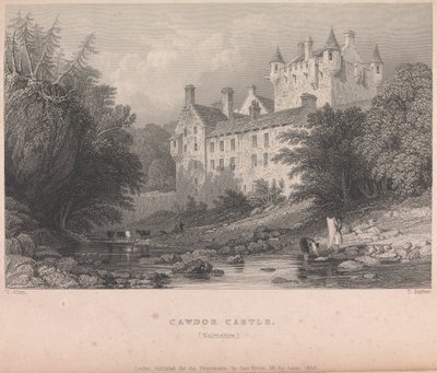 Castello di Cawdor, Narnshire (pubblicato da G. Virtue); pagina 59 (Volume Uno) da Thomas Barber