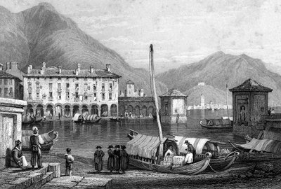 Como e Lago di Como, Lombardia, Italia, XIX secolo da Thomas Barber