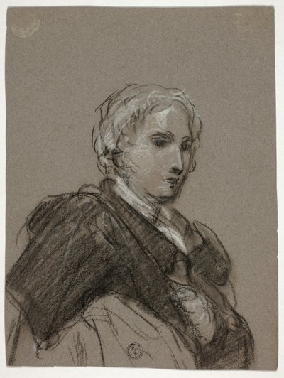 Busto di una Donna (recto); Figura Drappeggiata, Tre Quarti di Lunghezza (verso) da Thomas Barker