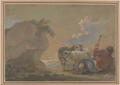 Paesaggio con pastore e pecore da Thomas Barker