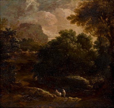 Paesaggio boscoso con figure, c.1789-1847 da Thomas Barker