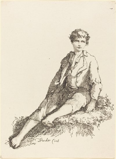 Ragazzo seduto da Thomas Barker